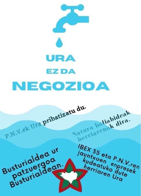 Busturialdeko JARDUN-ek uraren pribatizazioa dela eta ateratako agiria