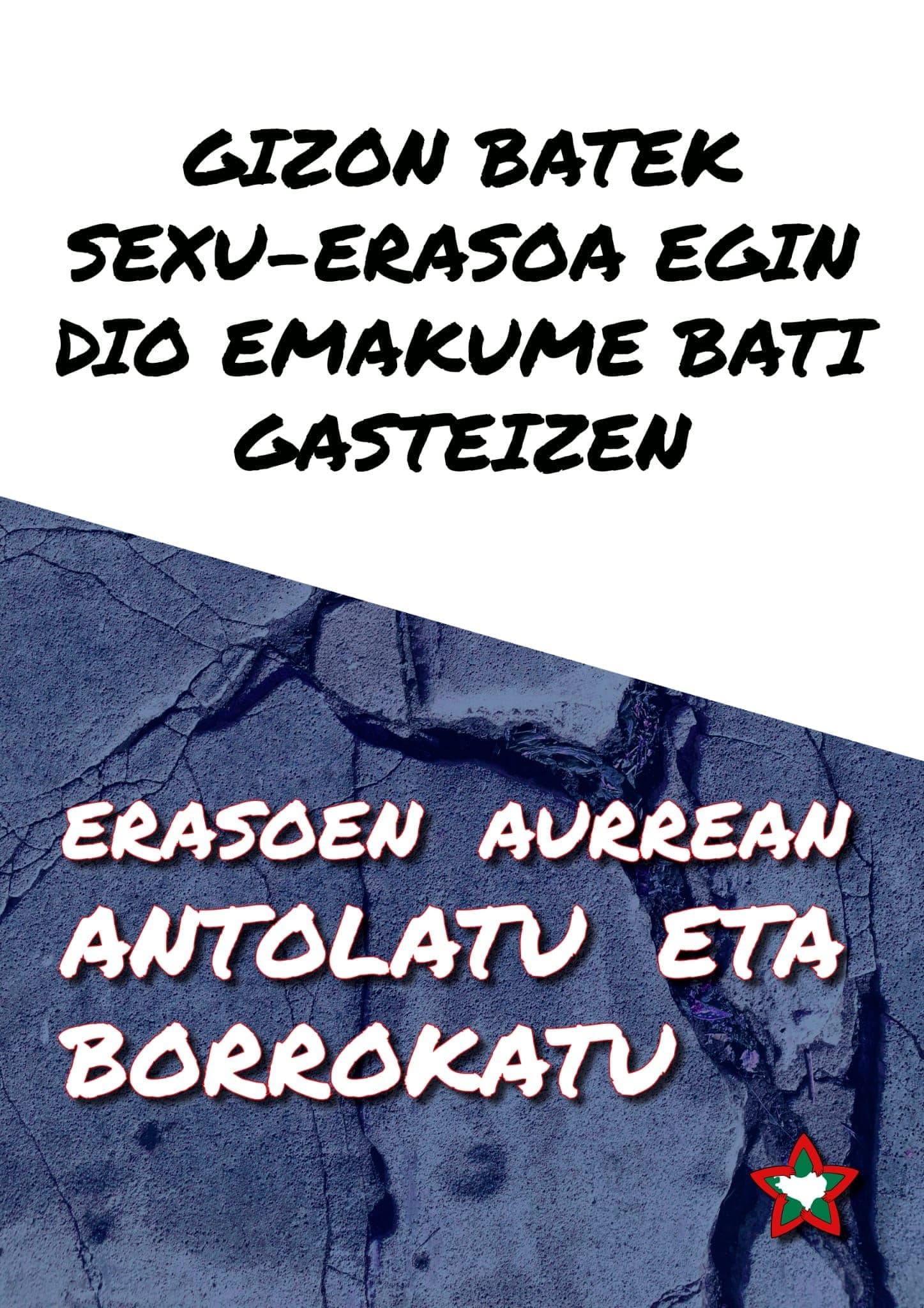Gizon batek sexu-erasoa egin dio emakume bati Gasteizen