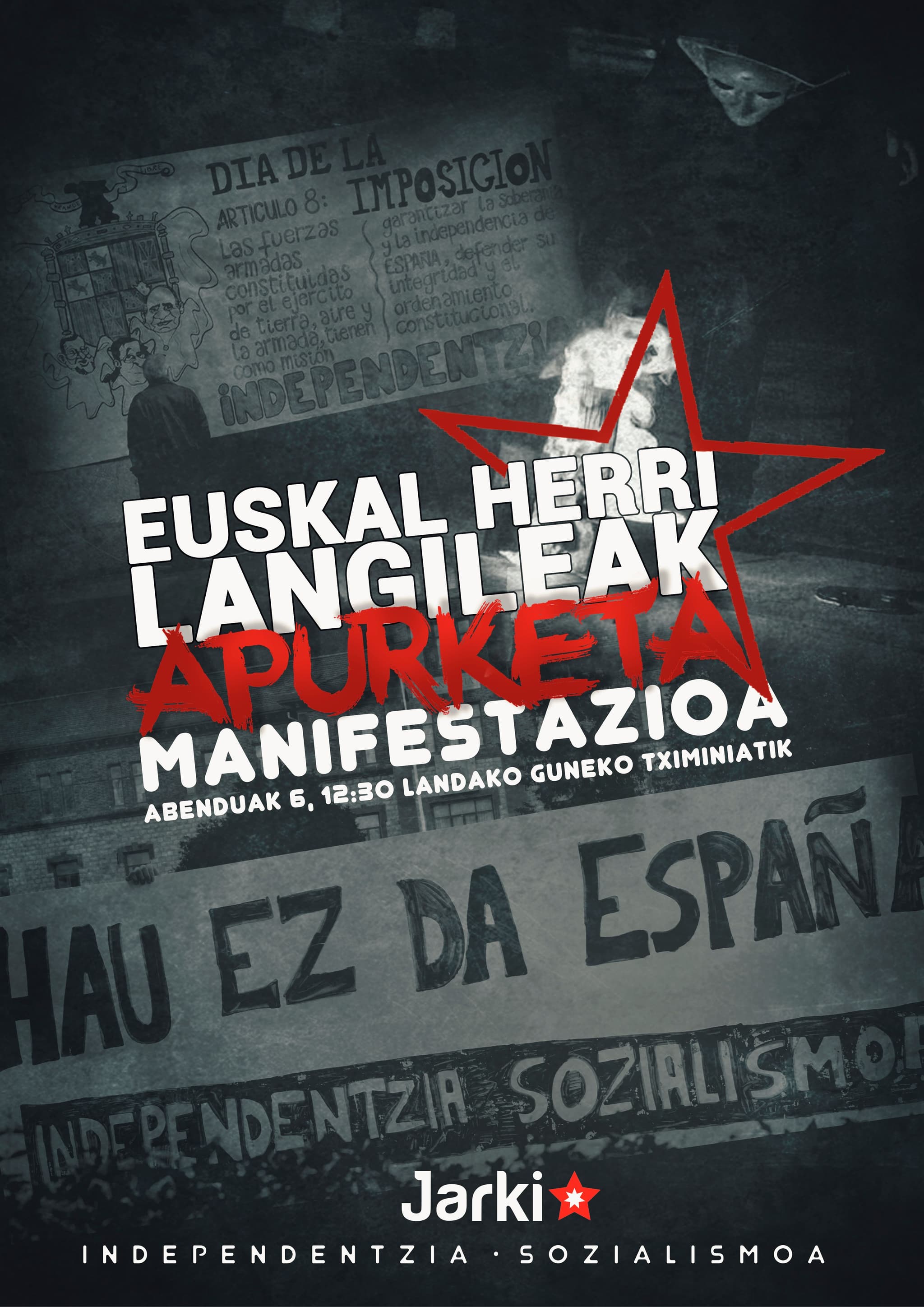Ohar honen bitartez JARKI-k abenduaren 6an burutuko duen manifestazioan parte hartzeko deia egiten du