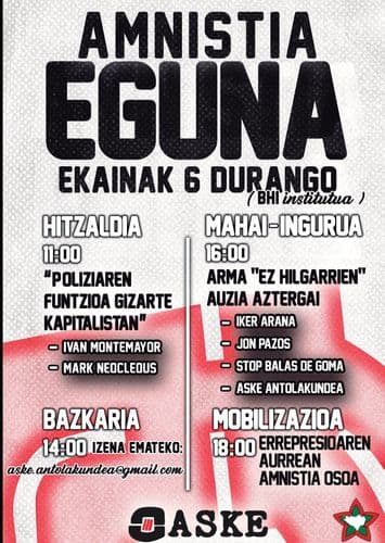 Zaballako espetxe martxaren isunen inguruan eta Amnistia Egunaren inguruan, Argiak egindako elkarrizketa.